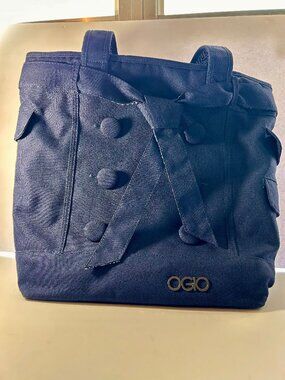 OGIO Navy Multi-Pocket Structured Tote w/Padded Laptop Section and Bow Detail